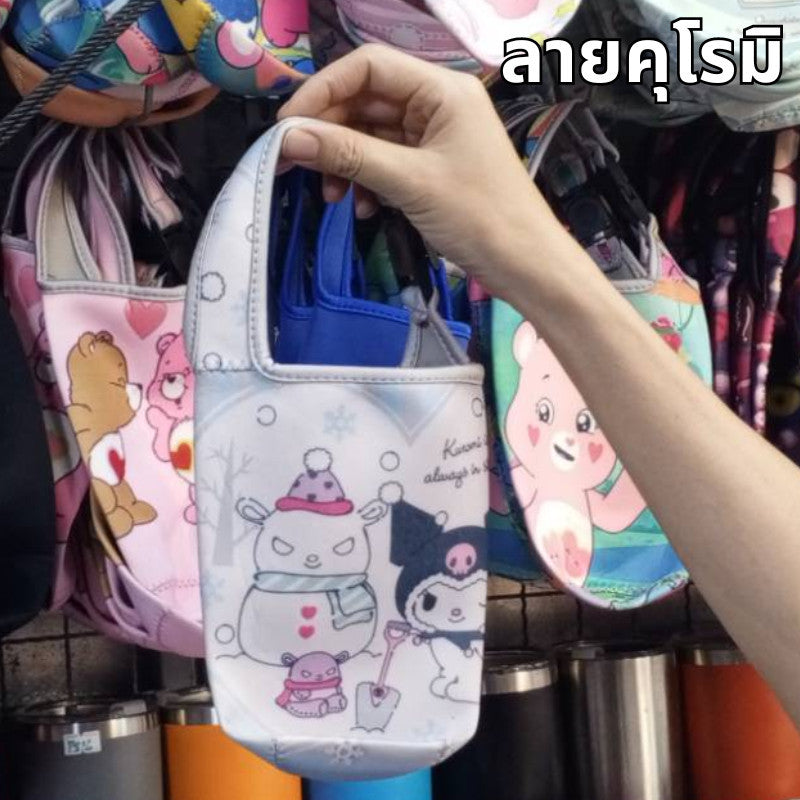 กระเป๋าใส่แก้ว Yeti ถุงสวมแก้วเก็บความเย็น ลายการ์ตูน