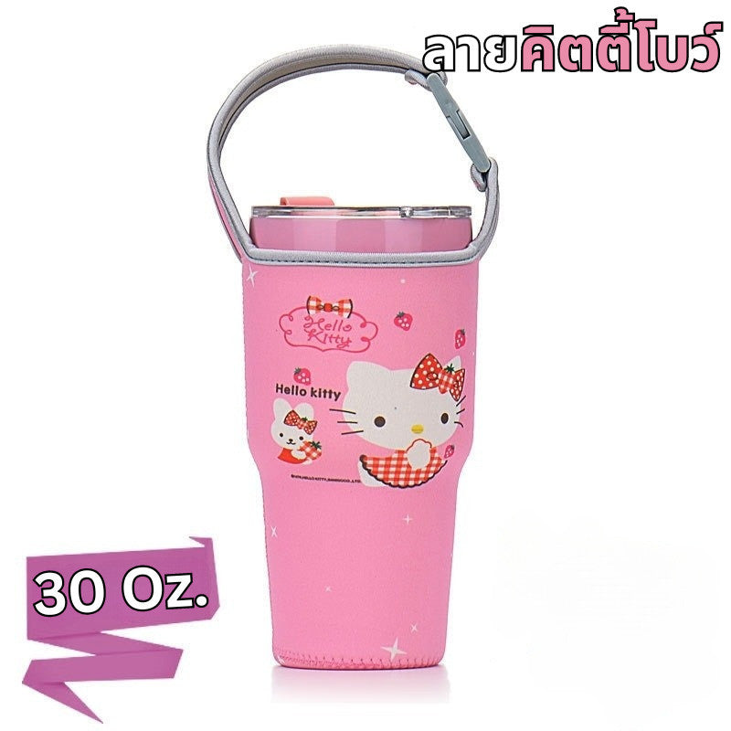 กระเป๋าใส่แก้ว Yeti ถุงสวมแก้วเก็บความเย็น ลายการ์ตูน