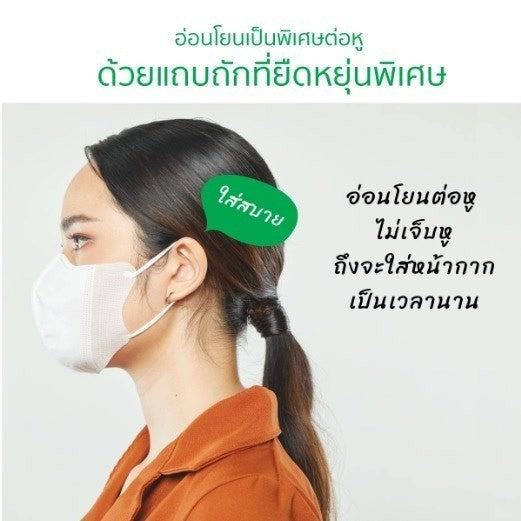 แมส 3D V-shape ซีลแยก 1:1 งานสวยเหมือน Vfit Size M แมสหน้าเรียว แมสอั้ม แมส วีเชพ มีสี ขาว ดำ