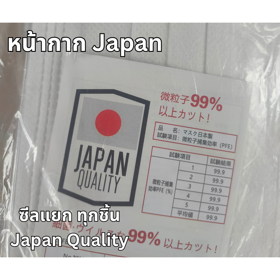 BIKEN แมสญี่ปุ่น 3 ชั้น ซีลแยก 1:1 กัน PM2.5 (1 กล่อง 50 ชิ้น)