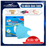 แมสนก Famapro ทรง 5d แมสฟามาโปร ผ้าเนื้อนุ่ม ไม่เจ็บหู บรรจุ 1 กล่อง 10 ชิ้น แมส Kenko แมสหูใหญ่